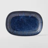 Kép 4/5 - Made in Japan Ridged Indigo ovális tál, 19 x 13 cm