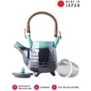 Kép 1/3 - Made in Japan Matt Black & Turquoise teáskanna szűrővel, 460 ml