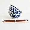 Kép 2/3 - Made in Japan White with Blue Cloud tálkészlet evőpálcikákkal