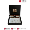 Kép 1/4 - Made in Japan Grey with White Petals sushi készlet evőpálcikákkal