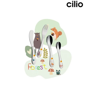 Cilio FOREST gyermek-evőeszköz készlet, 4 db-os