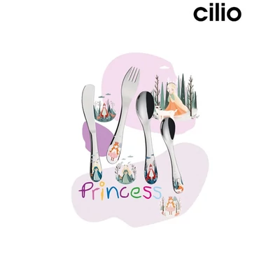 Cilio PRINCESS gyermek-evőeszköz készlet, 4 db-os