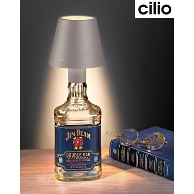 Cilio LUCE LED palack-lámpa, szürke