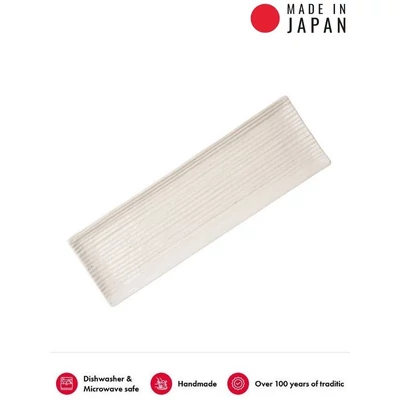 Made in Japan White Contour szögletes tányér, 33 x 10,5 cm