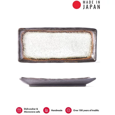 Made in Japan Akane Grey szögletes tányér, 29 x 13 cm