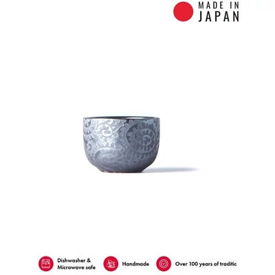 Made in Japan Black Scroll szaké pohár, 35 ml