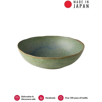 Made in Japan Green Fade ovális tál, 19 x 17,5 cm