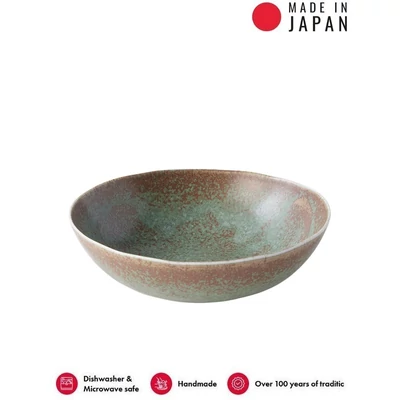 Made in Japan Green Fade ovális tál, 16,5 x 15 cm
