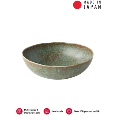 Made in Japan Green Fade ovális tál, 14 x 12,5 cm