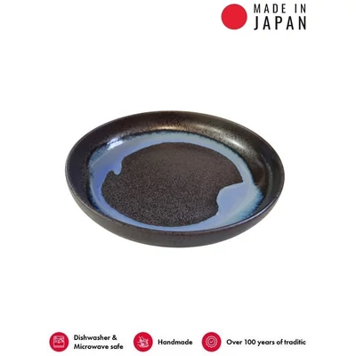 Made in Japan  Blue Blur tányér magas peremmel, 22 cm