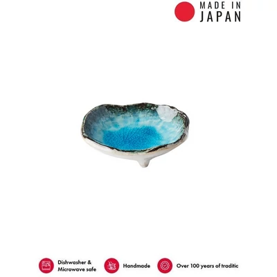 Made in Japan Sky Blue szabálytalan szószos tál, 9 cm