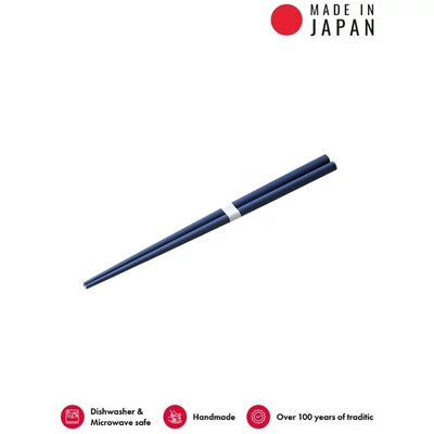 Made in Japan Navy Blue & White lakkozott evőpálcika