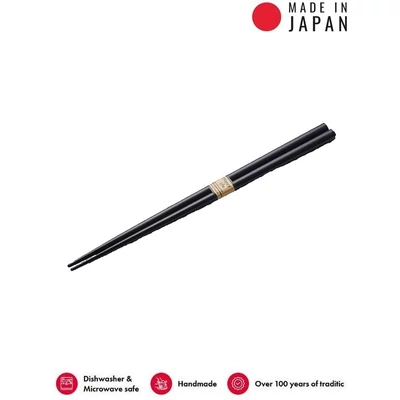 Made in Japan Matt Black lakkozott természetes fa evőpálcika