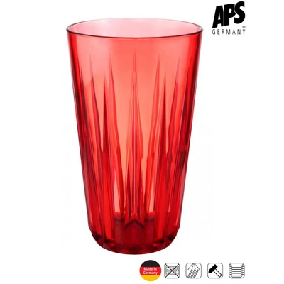 APS CRYSTAL törhetetlen pohár, piros, 500 ml