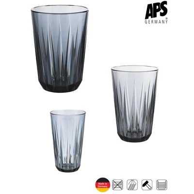 APS CRYSTAL törhetetlen pohár, szürke