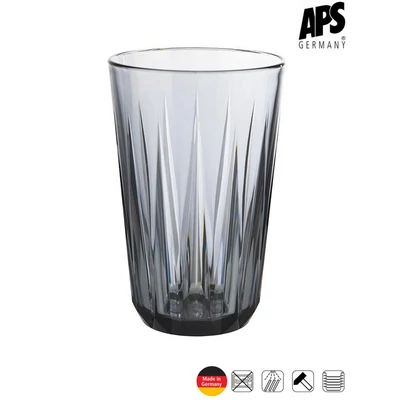 APS CRYSTAL törhetetlen pohár, szürke, 300 ml