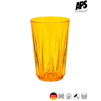 APS CRYSTAL törhetetlen pohár, sárga, 300 ml