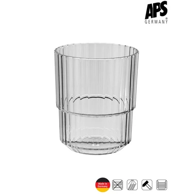 APS LINEA törhetetlen pohár, szürke, 300 ml      