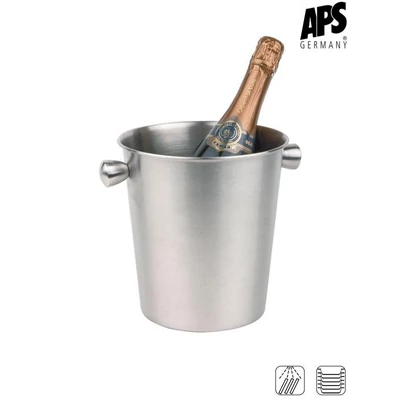 APS bor- és pezsgőhűtő, matt polírozott, 20 cm