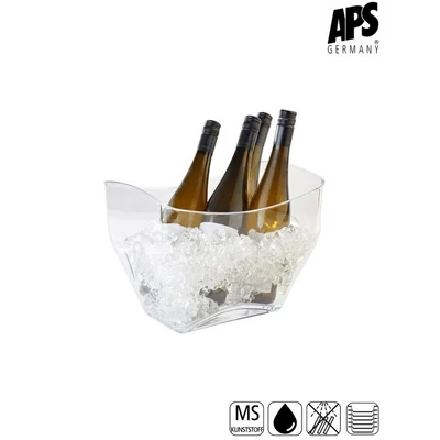 APS bor- és pezsgőhűtő, áttetsző, 7 l