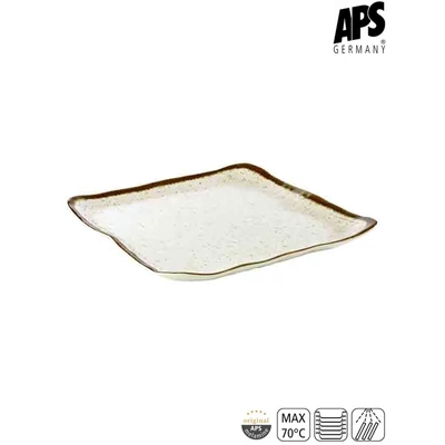 APS STONE ART szögletes tányér, 33 cm            