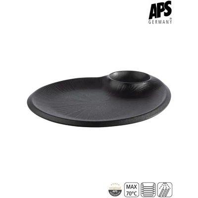 APS NERO tányér dipperrel, 30 x 25 cm