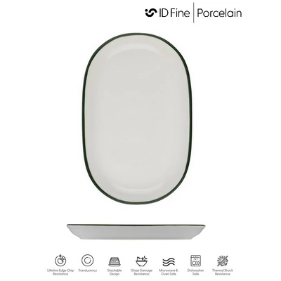 ID Fine MODEST GREEN ovális tál, 28 cm