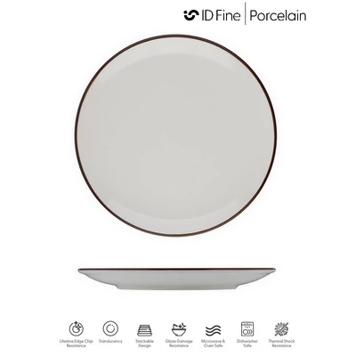 ID Fine MODEST BROWN perem nélküli lapostányér, 23 cm