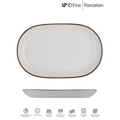ID Fine MODEST BROWN ovális tál, 37 cm