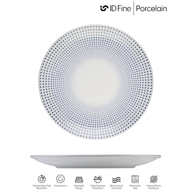 ID Fine HARMONY BLUE perem nélküli lapostányér, 27 cm