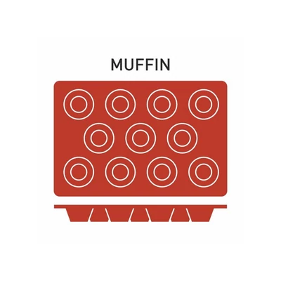 Pujadas szilikon muffinforma, 11 muffinos