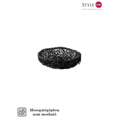 StylePoint drótkosár fekete Ø16 x5cm