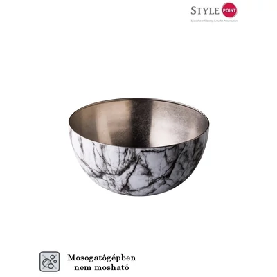 StylePoint rozsdamentes acél tál vintage márvány Ø30 cm