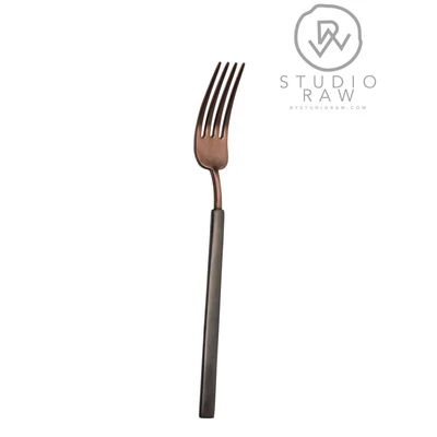 Studio Raw evővilla matt choco/antracit, 20,4 cm