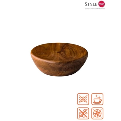 StylePoint ShApes kúpos tölgyfa tányér, 20 cm