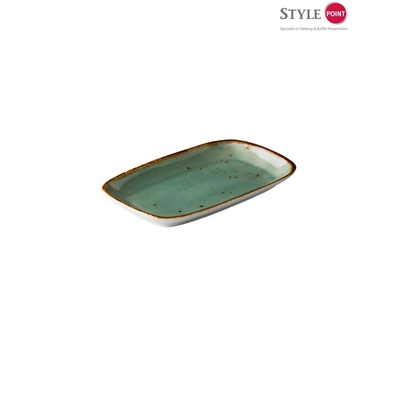 StylePoint Aqua szögletes tányér reaktív kék, 24,7 x 15,4 cm