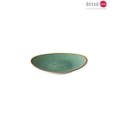 StylePoint Aqua ovális tányér reaktív kék, 21,5 x 19 cm