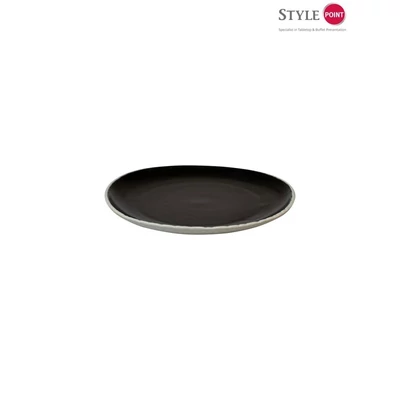 StylePoint Natura lapostányér fekete, 22 cm