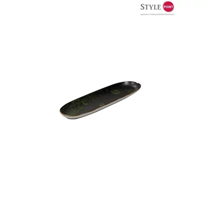 StylePoint Amazon 'Jungle Green' ovális tál, 34,2 x 10 cm