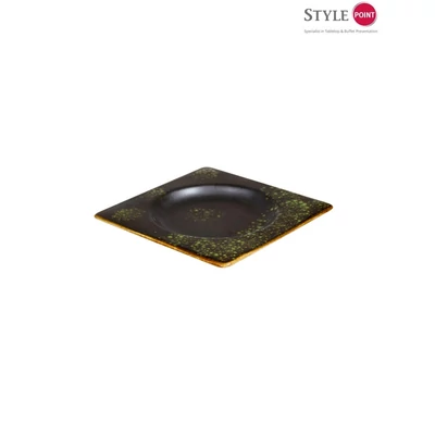 StylePoint Amazon 'Jungle Green' szögletes tányér, 21 cm