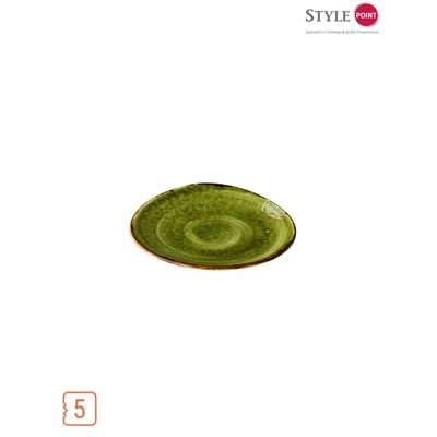 StylePoint Jersey háromszög lapostányér zöld