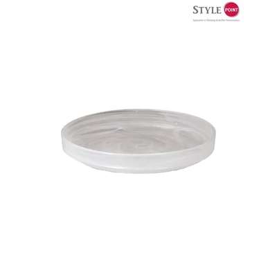 StylePoint White Swirl sorolható lapostányér