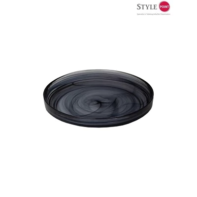 StylePoint Black Swirl sorolható lapostányér