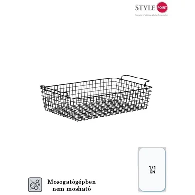 StylePoint drót display kosár fekete GN1/1