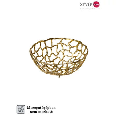 StylePoint alumínium büfékosár aranyszínű Ø38 cm