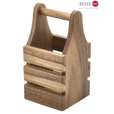 StylePoint akácfa evőeszköztartó 10 x 10 x 20 cm