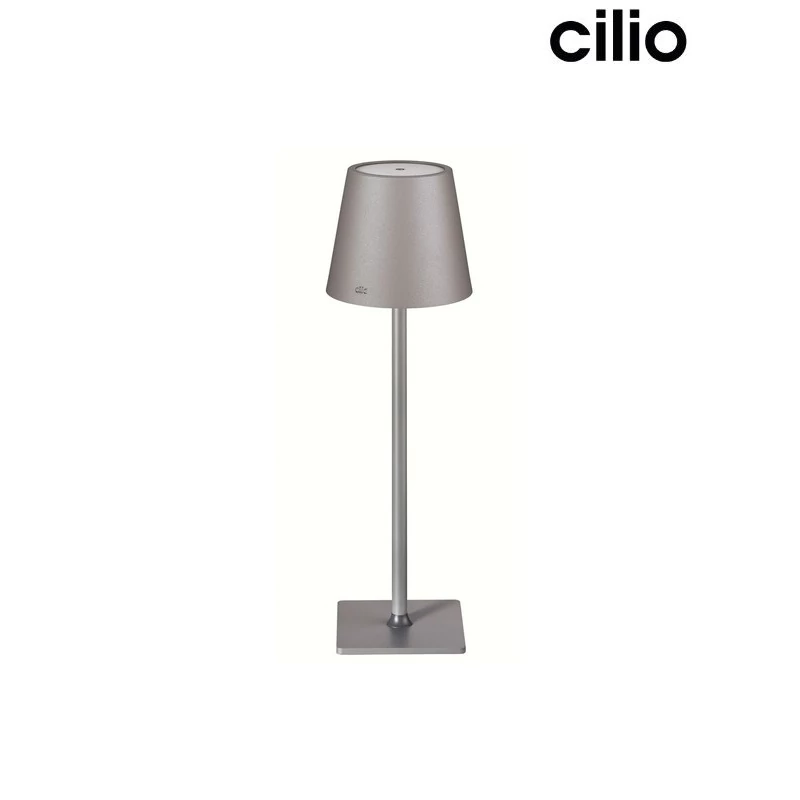 Cilio SOLE asztali LED-lámpa, szürke