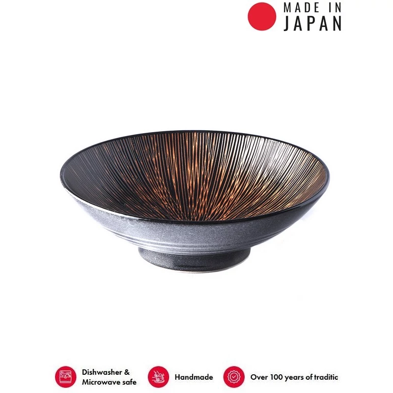 Made in Japan Bronze Converging Ramen tál, 24,5 cm