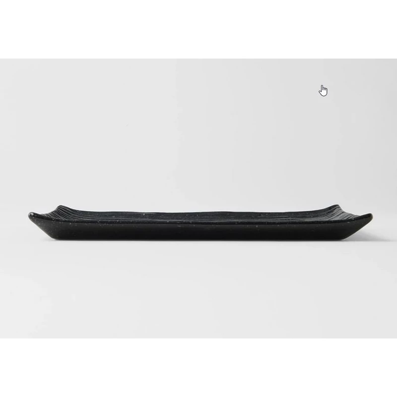 Made in Japan Black Contour szögletes tányér