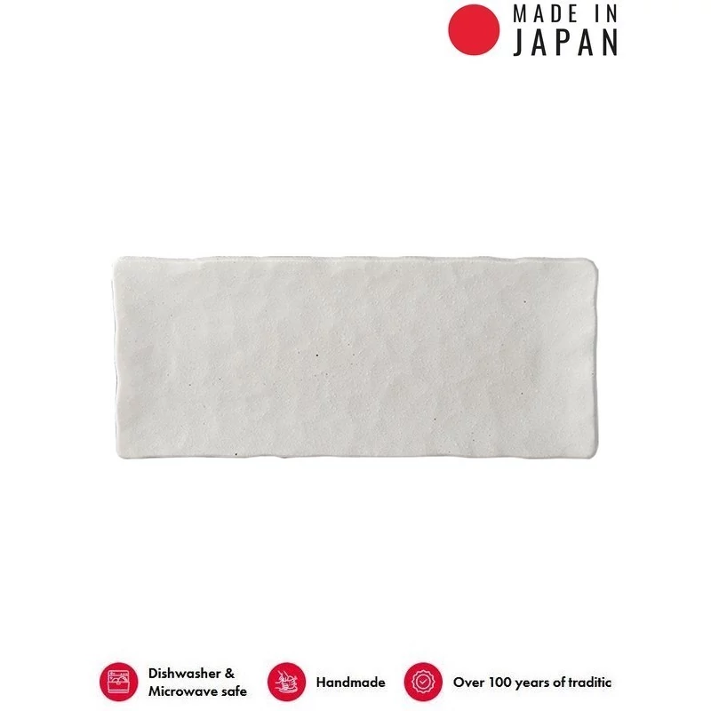 Made in Japan Shell White Slab szögletes tál, 29 x 12 cm
